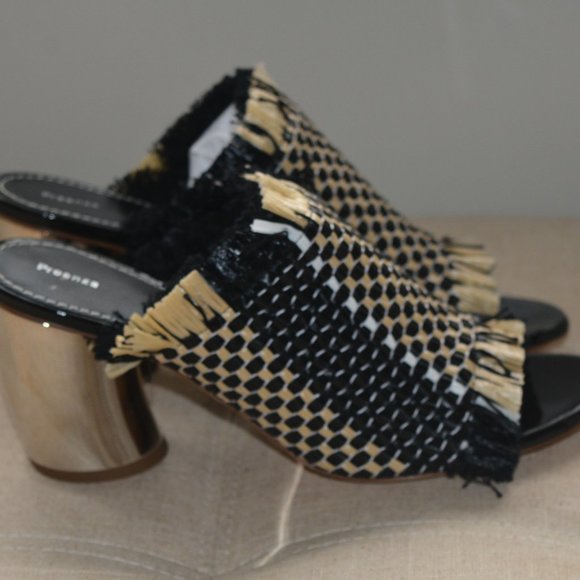 Proenza Schouler Woven Fringe Mirror Heel Mules - Picture 4 of 7